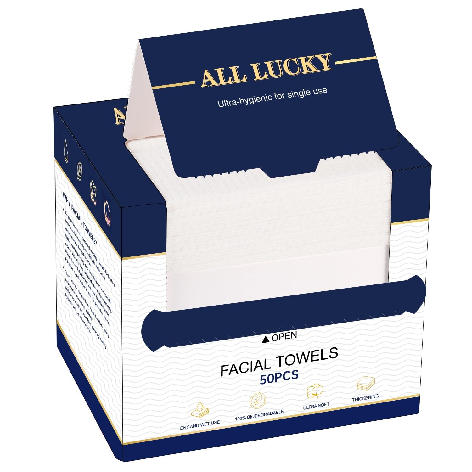 Xl Skincare - Disposable Face Towels for Makeup Remover,