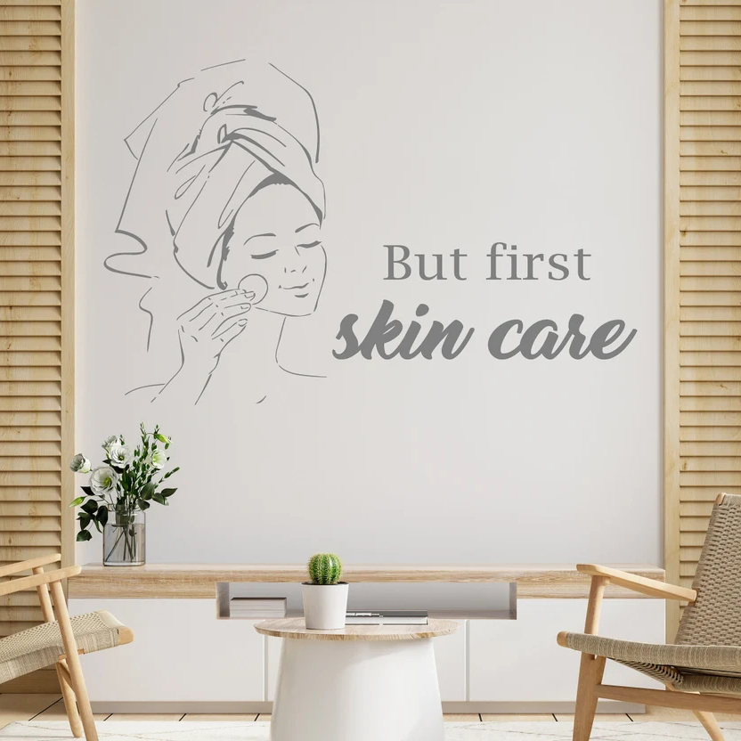 Pa Salon Woman Face Wall Decal - Skincare Quote ulasan dan harga