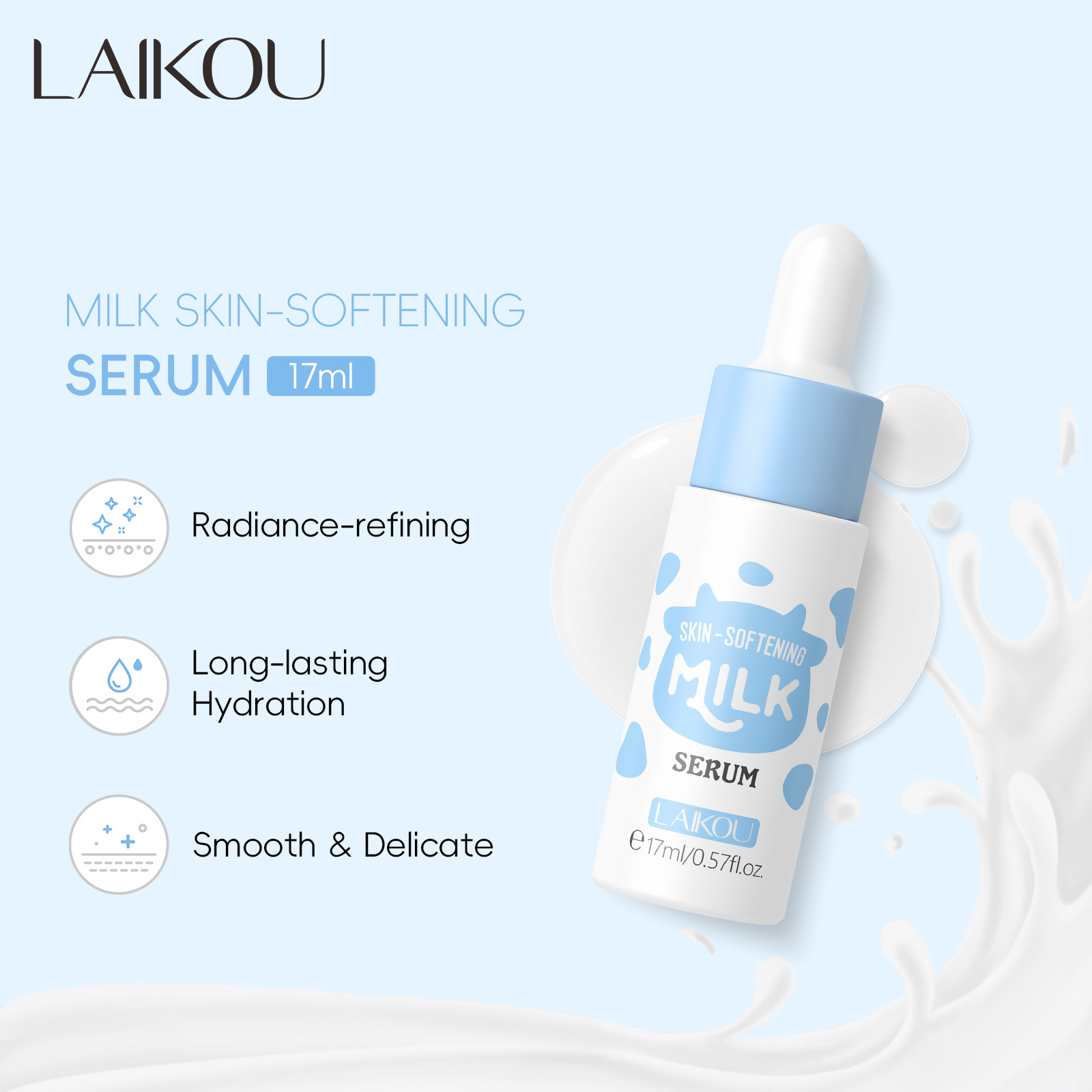 LAIKOU Milk Serum Facial Brigh - Skincare Oily Skin ulasan dan harga