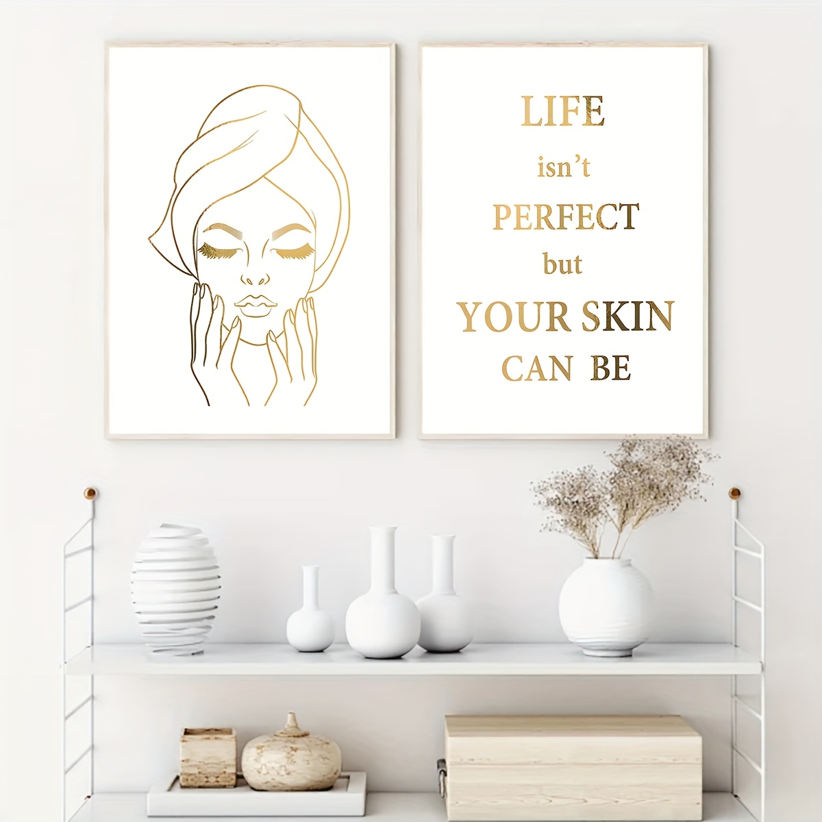 2pcs Elegant Woman Face Design - Skincare Quote ulasan dan harga