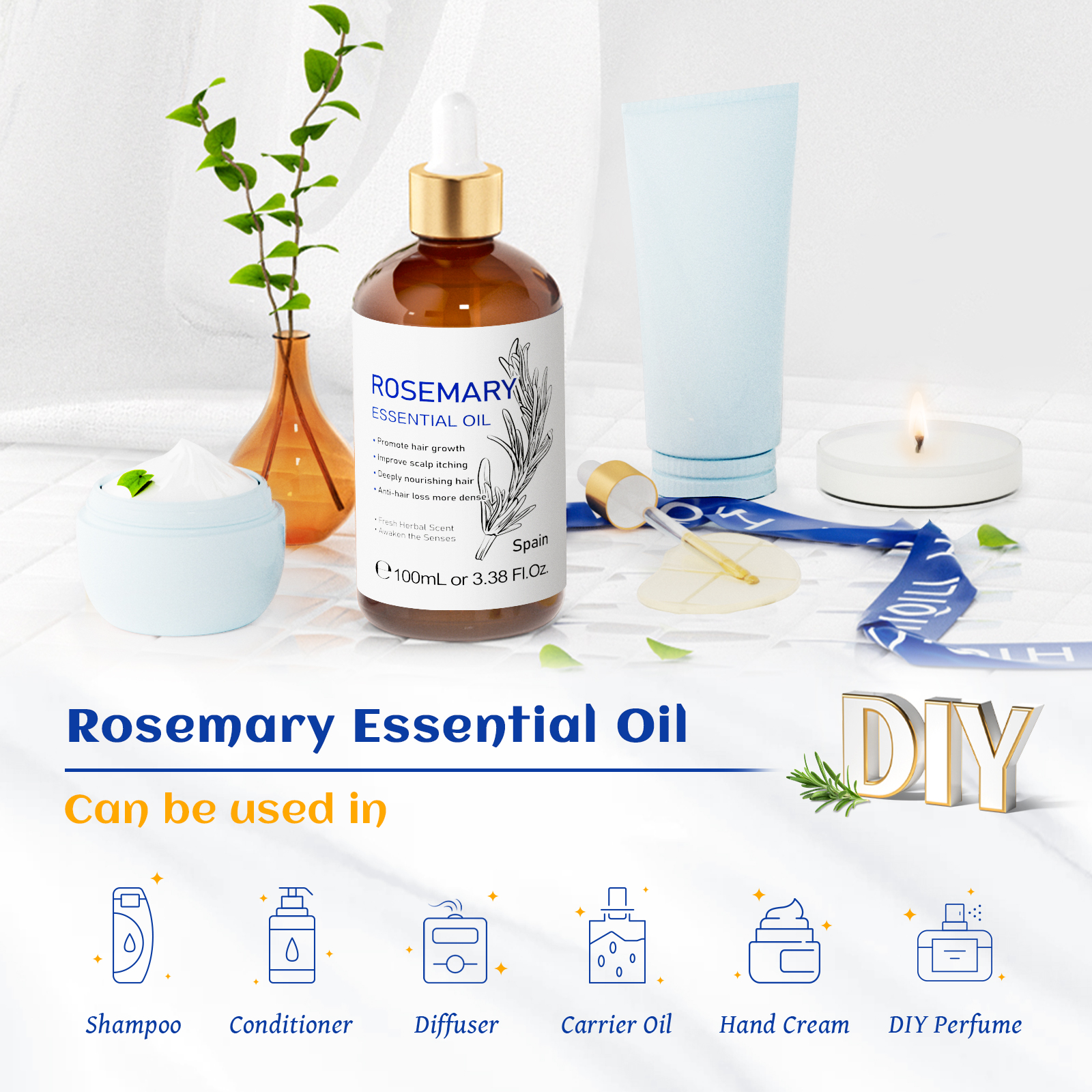 HIQILI 100% Pure Rosemary Esse - Skincare Skin 1004 ulasan dan harga