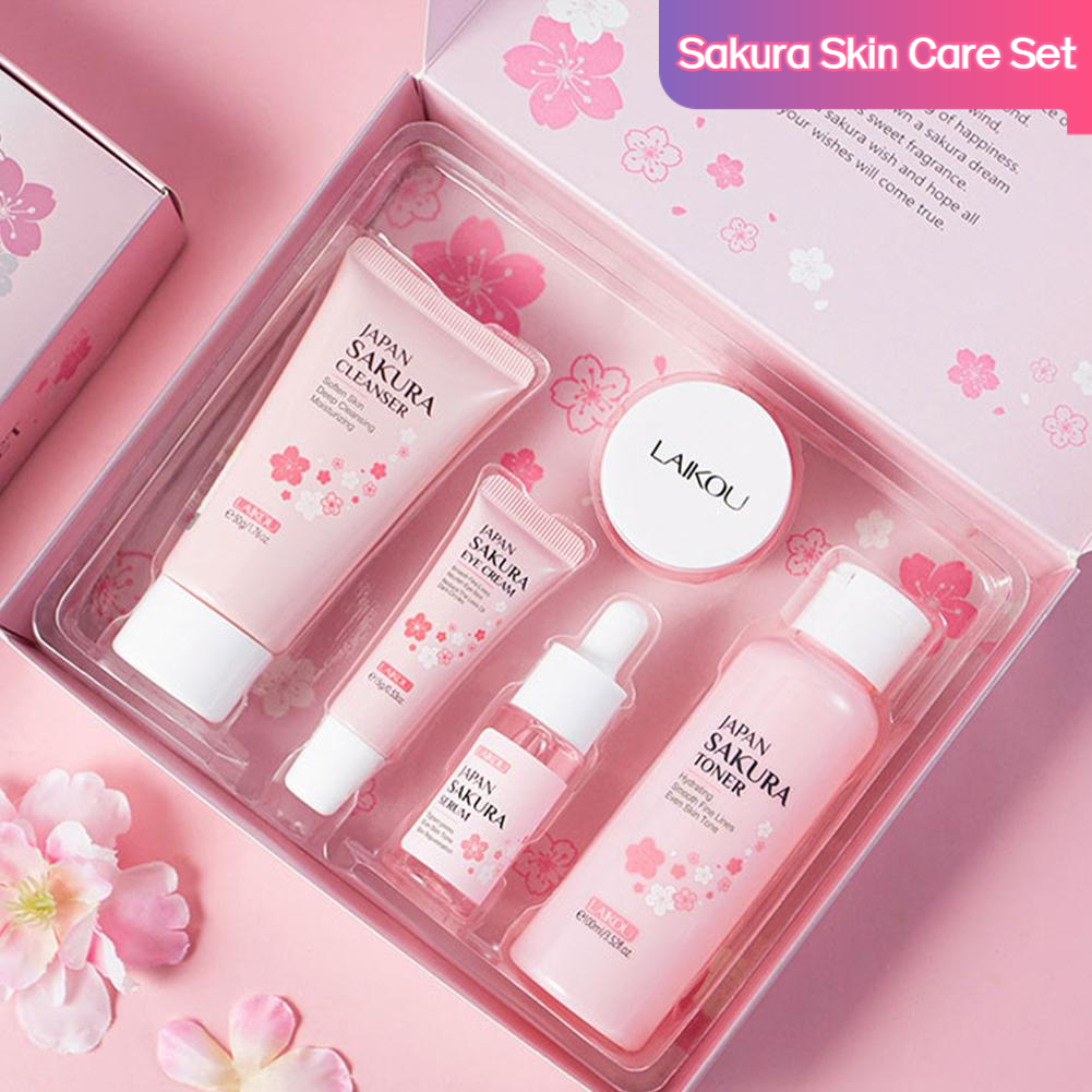 5/3pcs/Set Sakura Skin Care Se - Skincare Oily Skin ulasan dan harga