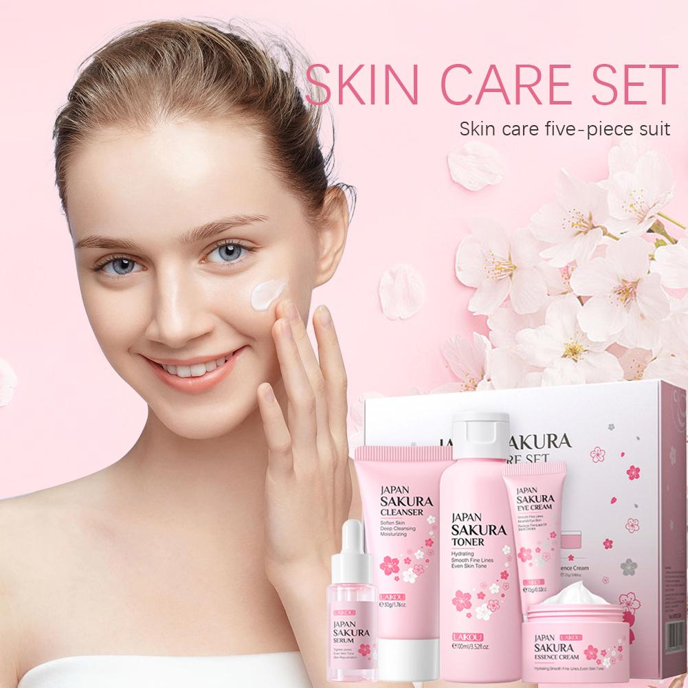 5/3pcs/Set Sakura Skin Care Se - Skincare Oily Skin ulasan dan harga
