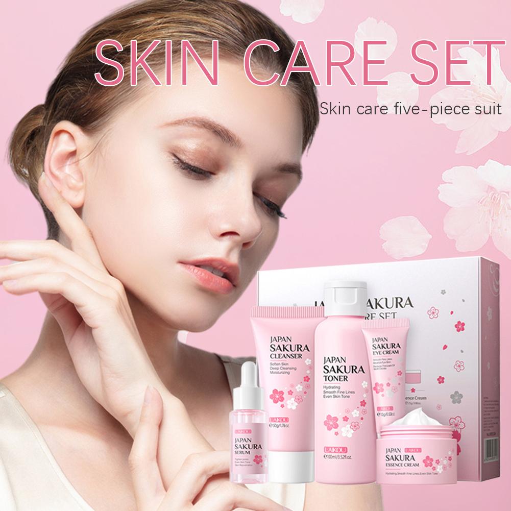 5/3pcs/Set Sakura Skin Care Se - Skincare Oily Skin ulasan dan harga
