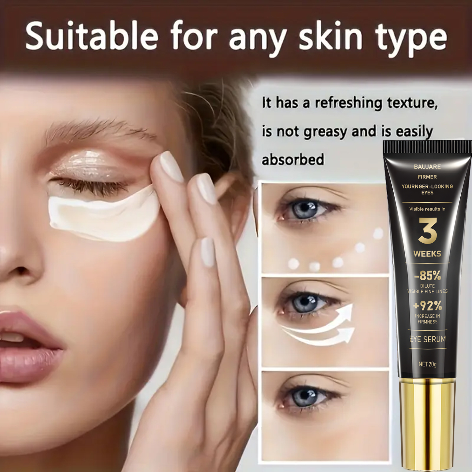 Retinol & Caffeine Eye Serum - - Caffeine Eye Serum ulasan dan harga