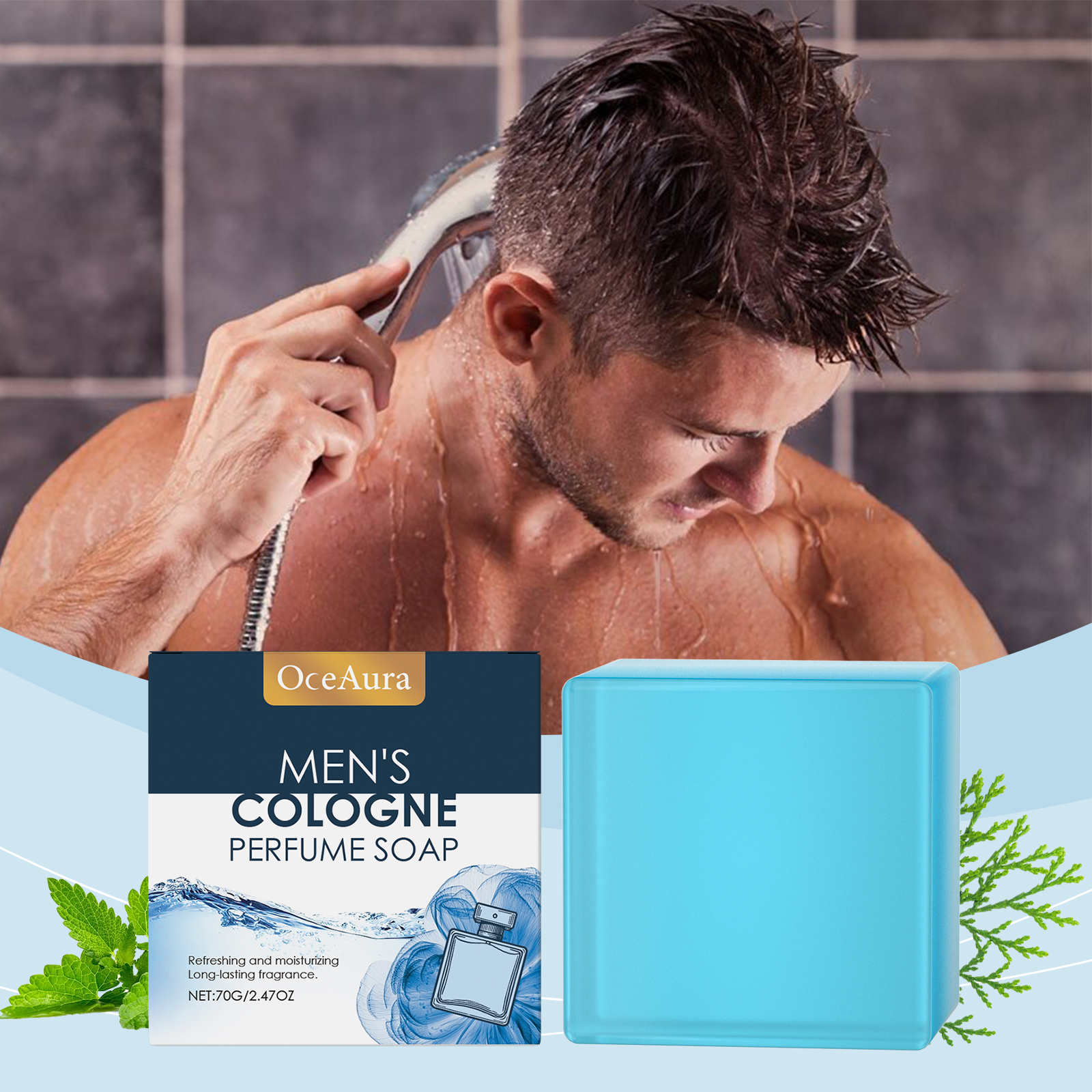 OceAura Men's Perfume Bath Soa - Skincare Oily Skin ulasan dan harga